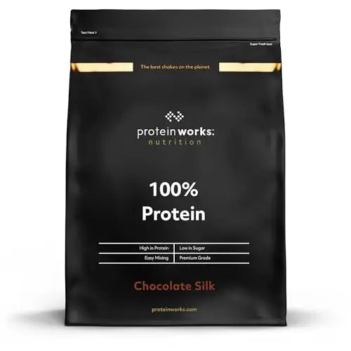 Protein Works - 100% Protein, 1.25kg, High Protein Blend, 41 Servings, Chocolate Silk Protein WorksAU supplements