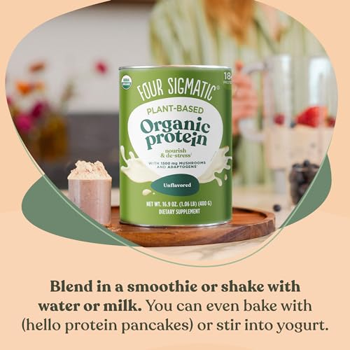 Four Sigmatic Organic Plant-Based Protein Powder Unflavored Protein with Lion’s Mane Four Sigmatic Au supplements