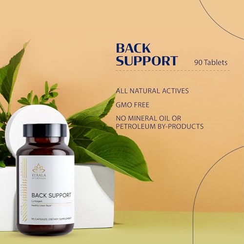 Kerala Ayurveda Back Support Herbal Capsules - Eases Occasional Discomfort of Lower Back & Supports Normal Movement of Spine, 90 Count Kerala Ayurveda Au supplements