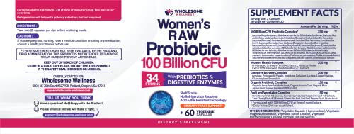Dr. Formulated Raw Probiotics for Women 100 Billion CFUs with Prebiotics Wholesome Wellness Au supplements