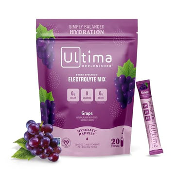 Ultima Replenisher Daily Electrolyte Drink Mix – Grape, 20 Stickpacks – Hydration Packets Ultima Replenisher Au supplements