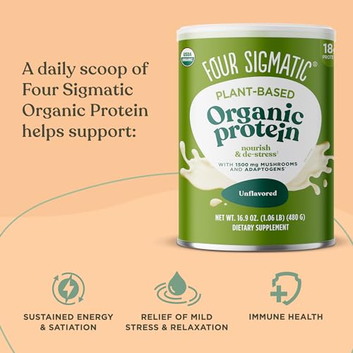 Four Sigmatic Organic Plant-Based Protein Powder Unflavored Protein with Lion’s Mane Four Sigmatic Au supplements