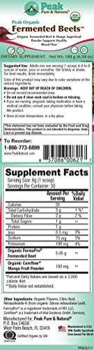 Peak Pure & Natural Peak Organic Fermented Beets - Organic Fermented Beet Powder Peak Pure & Natural Au supplements