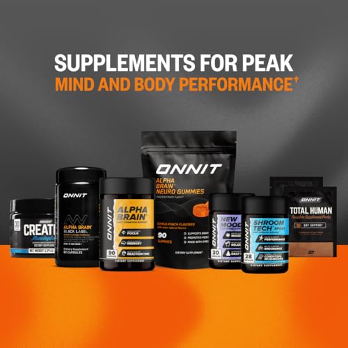 ONNIT Alpha Brain Neuro Focus Gummies, IGEN Non-GMO Tested Vegan Gummies with Omega-3s Lutein Zeaxanthin and Caffeine, Brain Eye and Focus Supplement for Men and Women, Citrus Punch, 90 Count ONNIT Au supplements