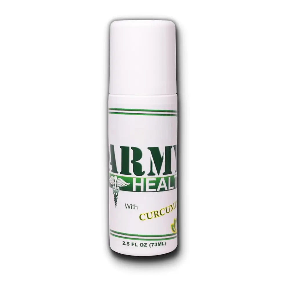 ARMY HEALTH Roll On 100% Natural Turmeric Curcumin - Pain Reliever - Inflammation - Headache - Backache - Joint and Muscle Pain 2.5 Oz ARMY HEALTH uk supplements