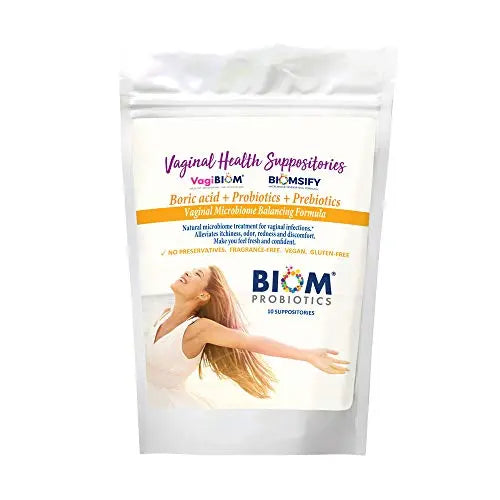 Biom Probiotics Prebiotics Boric acid Suppositories . Feminine Health Probiotic for Infections Biom ProbioticsAU supplements