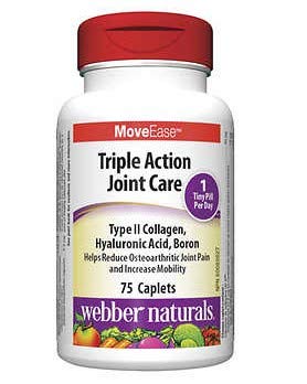Webber Naturals Triple Action Joint Care, 75 caplets Webber Naturals Au supplements