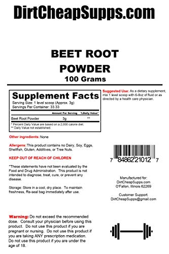 DirtCheapSupps Beet Powder 100g (33 Servings) DirtCheapSupps Au supplements