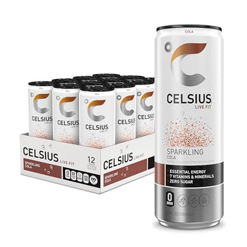 CELSIUS Sparkling Cola, Functional Essential Energy Drink 12 Fl Oz (Pack of 12) CELSIUS Au supplements