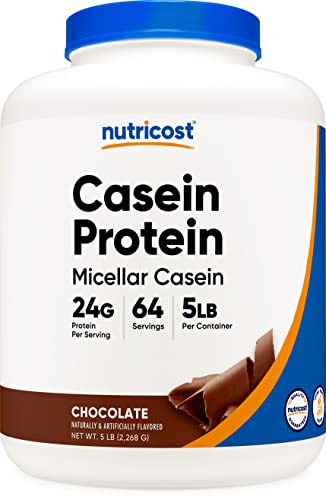 Nutricost Casein Protein Powder 5lb Chocolate - Micellar Casein, Gluten Free, Non-GMO Nutricost Au supplements