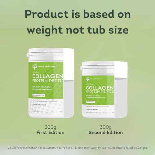 100% Pure Collagen Powder Protein Peptides - General Healthcare 300g Supplement General Healthcare Au supplements