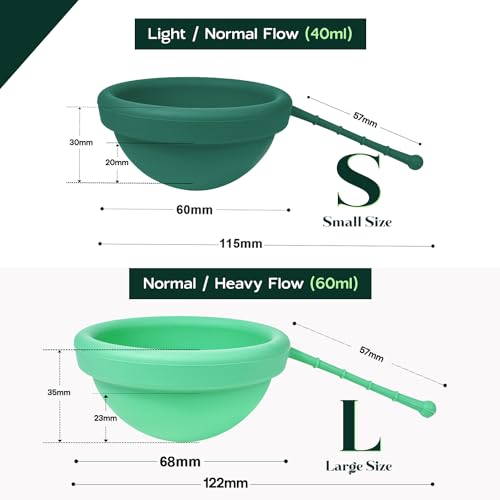 SHORDY Reusable Menstrual Disc Set of 2 (Small & Large), 100% Medical-Grade Silicone, Flexible SHORDY Au supplements