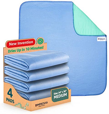 IMPROVIA® Washable Underpads, 34" x 36" (Pack of 4) - Heavy Absorben IMPROVIA Au supplements