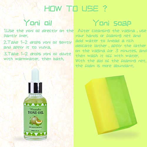 Yoni Soap Bars Yoni Wash & Yoni Oil Set Of 4, 2 * 5.29oz Handmade Vaginal Soap Feminine Wash Wovarkie Au supplements