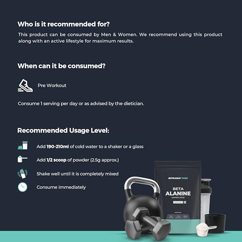 Nutrabay Pure 100% Beta Alanine Powder, Pre Workout supplement for Men & Women Nutrabay Au supplements