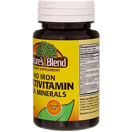 Nature's Blend Multiple Vitamin with Minerals No Iron 100 Tabs Nature's Blend Au supplements