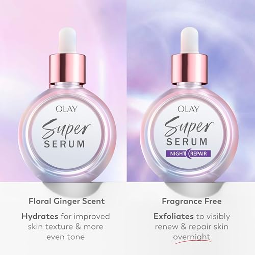Olay Super Serum - Glow Serum for Face - Activated Niacinamide, Vitamin C & E, Collagen Peptide, AHA - 5-in-1 Benefits - Brightens, Hydrates, Smooths, Firms, Evens Tone, Proactive Anti-Aging, 1.7 Oz Olay Au supplements