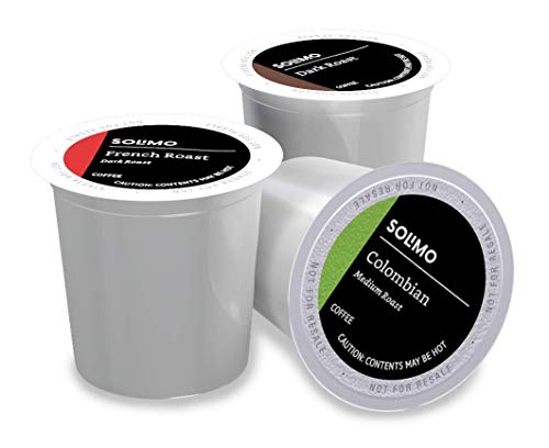 Amazon Brand - Solimo Coffee Pods, Assorted pack (French, Dark, Colombian) Solimo Au supplements
