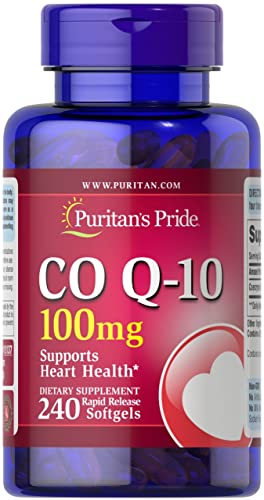 Puritan's Pride CoQ10 100mg, Supports Heart Health, 240 Rapid Release Softgels Puritan's Pride Au supplements