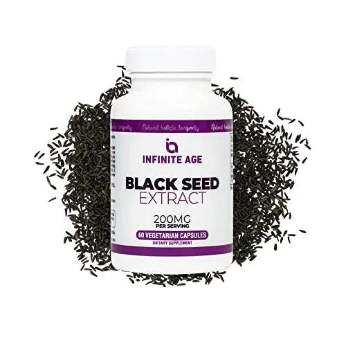 INFINITE AGE Dry Organic Black Seed Oil Extract Capsules - Nigella Sativa Seed Extract INFINITE AGE uk supplements