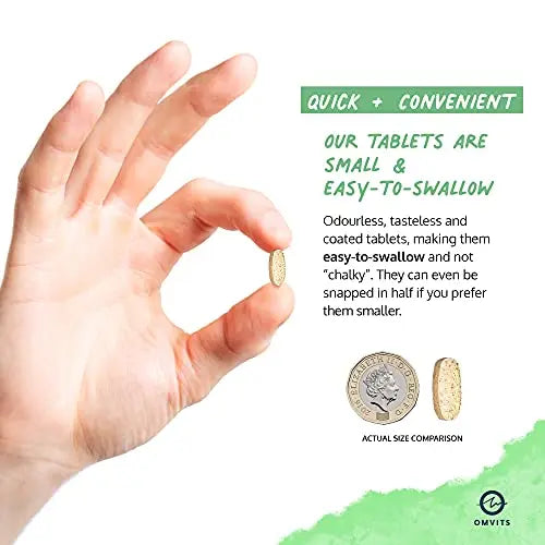 Vegan Multivitamins & Minerals - With High Strength Vitamin B12, D3, K2 & Iron Omvits Au supplements