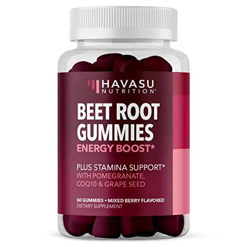 Beet Root Gummies with COQ10 Energy Supplement | Nitric Oxide Supplement for Healthy HAVASU NUTRITIONAU supplements