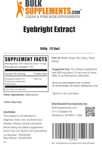 BULKSUPPLEMENTS.COM Eyebright Extract Powder - Eye Bright Extract - Eye Supplement BULKSUPPLEMENTS.COM Au supplements