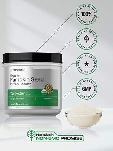 Pumpkin Seed Protein Powder Organic | 16 oz | Vegetarian, Gluten Free, and Non-GMO Horbäach Au supplements