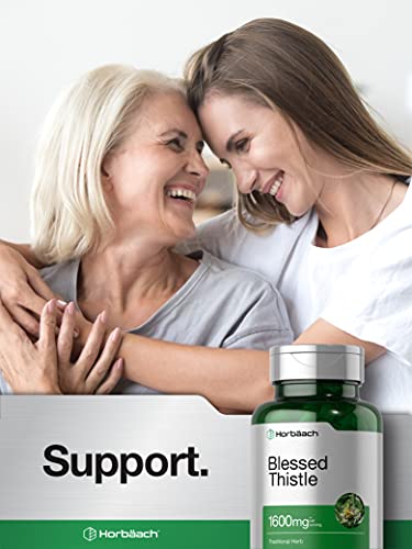 Blessed Thistle Capsules 1600 mg | 150 Count | Max Potency | Non-GMO, Gluten Free Horbäach Au supplements