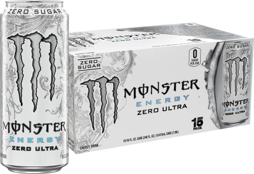 Monster Energy Zero Ultra, Sugar Free Energy Drink, 16 Ounce (Pack of 15) Monster Energy Au supplements