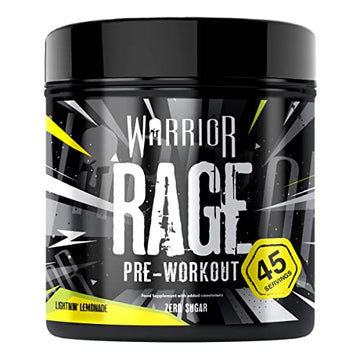 Warrior - RAGE Pre Workout Powder – Lightnin’ Lemonade 392g, WA-RG-045-01 Warrior Au supplements