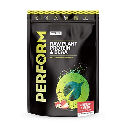 Vivo Life Perform Strawberry & Vanilla Flavour Vegan Protein Powder - BCAA Pea & Hemp Blend Vivo life Au supplements