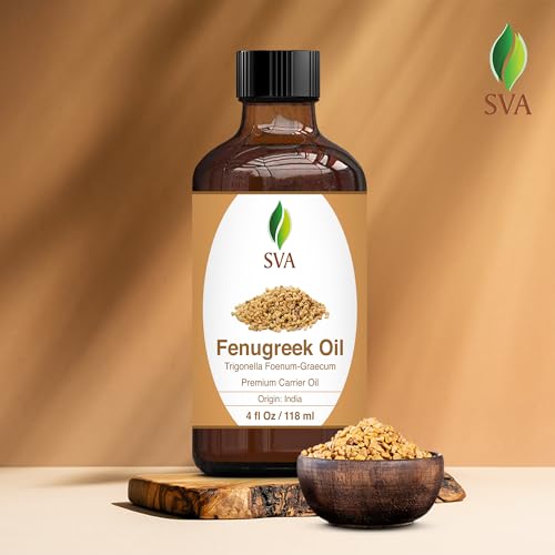 SVA Fenugreek Oil 4oz (118ml) Premium Carrier Oil with Dropper for Hair Care, Hair Oiling, Scalp Massage SVA ORGANICS Au supplements