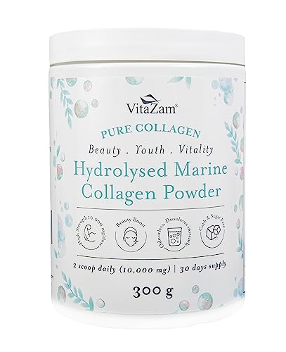 Vitazam Pure Marine Collagen Powder - 100% Hydrolysed Collagen Peptides for Hair Skin and Nails VitaZam Au supplements