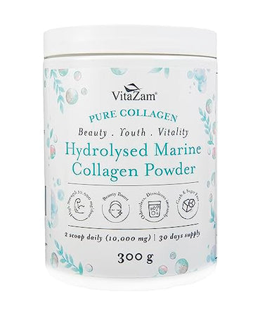 Vitazam Pure Marine Collagen Powder - 100% Hydrolysed Collagen Peptides for Hair Skin and Nails VitaZam Au supplements