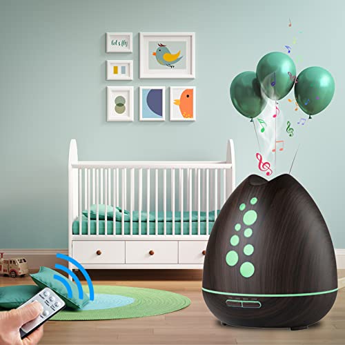 TGE Unique 400ML Essential Oil Diffuser for Essential Oils Bluetooth Music Speaker with Remote 7 Color LED Generic Au supplements