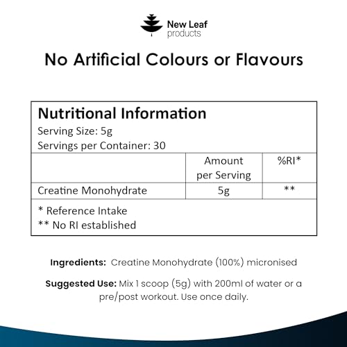 Creatine Monohydrate Powder 100% Pure Micronized Creatine - 150g Increased Absorption NEW LEAF PRODUCTS Au supplements