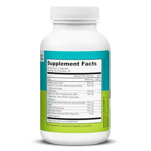LIVELY VITAMIN CO. Perfect Ten - Anti-Aging & Antioxidant Supplement - Biotin & Lipoic Acid - Healthy Hair, Skin, Nails - Energy Boost - Sharper Brain Function - Stronger Immunity - 60 Capsules LIVELY VITAMIN CO Au supplements