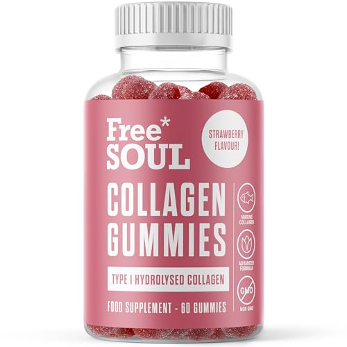 Collagen Gummies, Marine Collagen Supplement with Effective Type 1 Hydrolysed Collagen Peptides Free Soul Au supplements