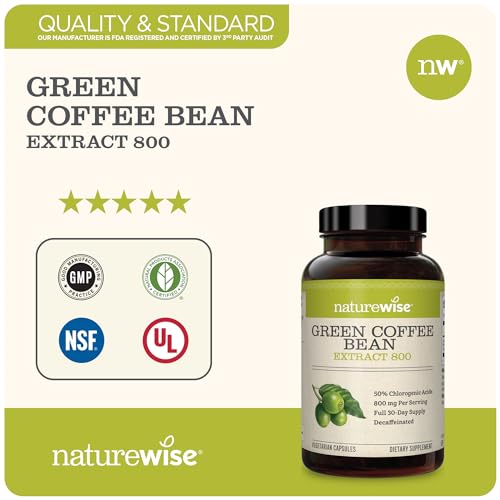 NatureWise Green Coffee Bean Extract - Pure Green Coffee Bean Capsules 800mg NatureWise Au supplements