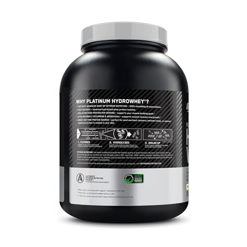 Optimum Nutrition Platinum Hydrowhey Protein Powder, 100% Hydrolyzed Whey Isolate Optimum Nutrition Au supplements