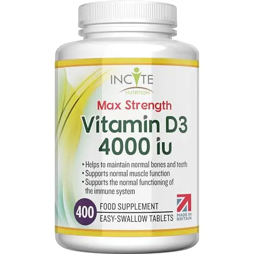 Vitamin D3 4000 iu - Vitamin D Tablets - 1 Year Supply Tablets - Vegetarian - Vitamin D Incite Nutrition Au supplements