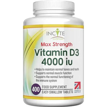Vitamin D3 4000 iu - Vitamin D Tablets - 1 Year Supply Tablets - Vegetarian - Vitamin D Incite Nutrition Au supplements