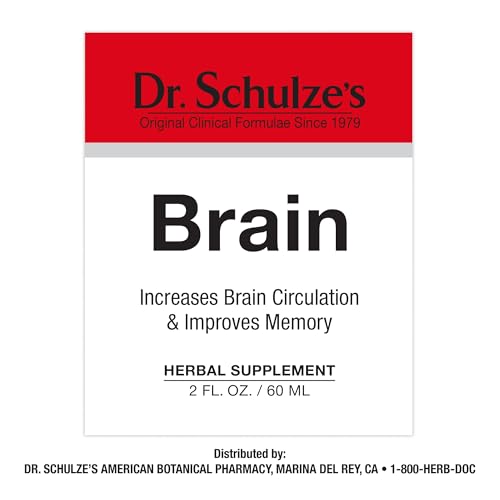 Brain Formula 2 oz. - Vegan and Wild-Harvested | Stimulates Circulation and and Improved Dr. Schulze's Au supplements