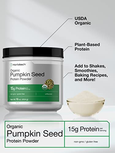 Pumpkin Seed Protein Powder Organic | 16 oz | Vegetarian, Gluten Free, and Non-GMO Horbäach Au supplements
