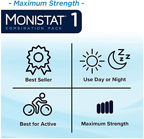 Monistat 1-Day | Day or Night Combination | Yeast Infection Treatment, Prefilled, 1 Pack