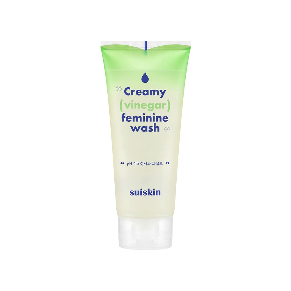 Suiskin Green Apple Vinegar Feminine Wash | Removes odor, pH balanced with Vegan Probiotics, Fragrance-free Suiskin Au supplements