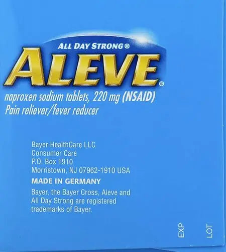 Aleve Caplets, Naproxen Sodium 220 mg (NSAID), Pain Reliever/Fever Reducer, #1 Orthopedic Surgeon Recommended, 270 Count Aleve Au supplements