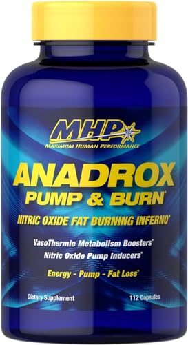 MHP Anadrox Pump & Burn, Nitric Oxide Fat Burning Inferno, 112 capsules Maximum Human Performance Au supplements