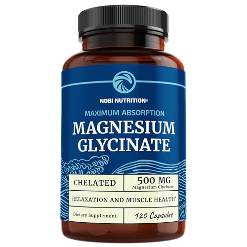 Magnesium Glycinate 500mg | Chelated Bisglycinate Complex for Muscle Relaxation Nobi Nutrition Au supplements